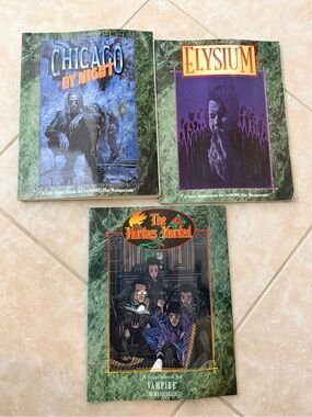 Vintage Vampire The Masquerade 90s RPG Book Lot - 3 Books